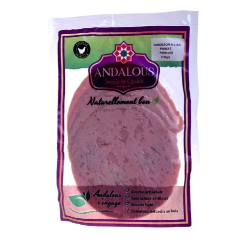 Saucisson à l'ail 100g - ANDALOUS