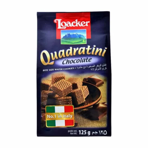 Bouchées de gaufrettes au cacao Quadratini 125g - LOACKER