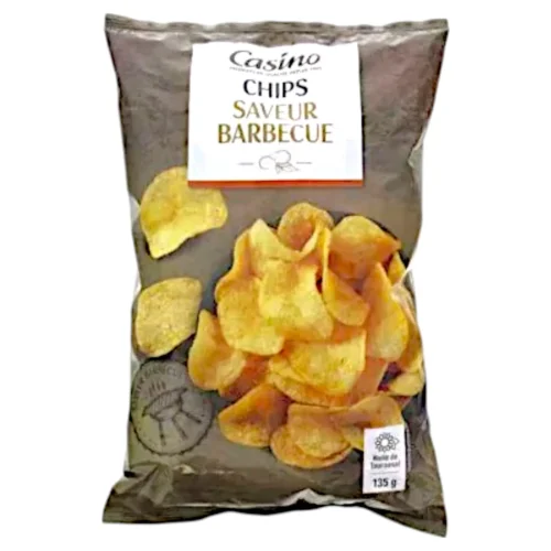 Chips saveur barbecue 135g - CASINO