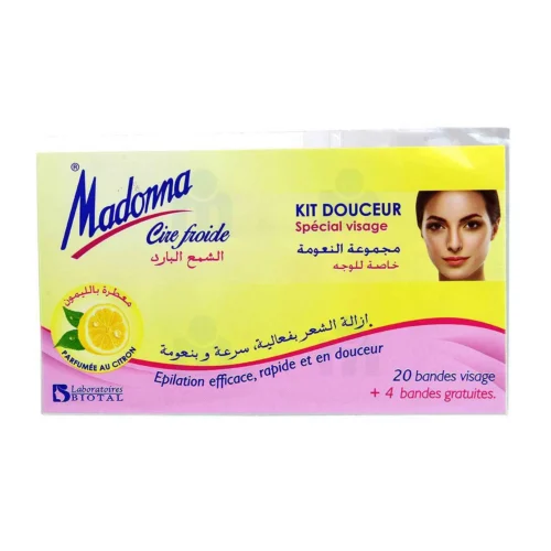 Cire froide spécial visage parfumée au citron x24-MADONA