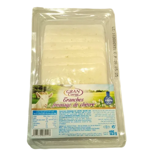 Tranches fromage de chêvre 125g - GRAN CŒUR