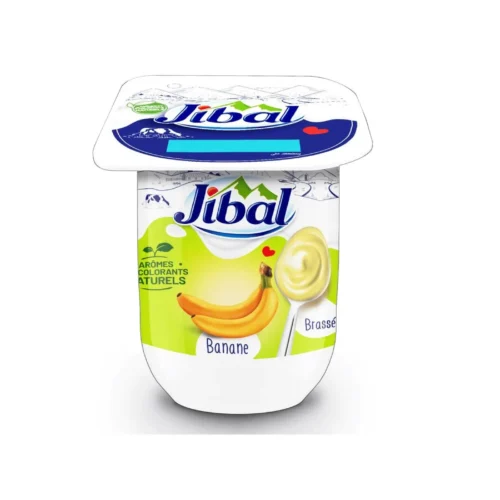 Yaourt brassé ferme à la banane en pot 110g - JIBAL
