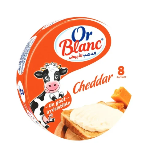 Fromage fondu au cheddar x8 portions - OR BLANC