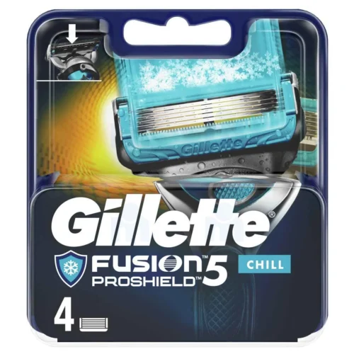 Cartouches de rechange de rasoir 5 lames Fusion5 ProShield Chill x4 - GILLETTE