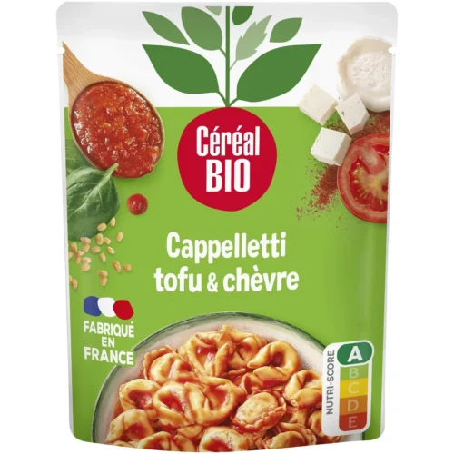 Cappelletti au tofu épinards chèvre et à la sauce tomate bio 220g - CÉRÉAL BIO