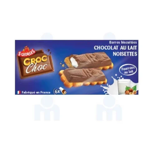 Barres biscuitées chocolat au lait x6 125g - ST GEORGES