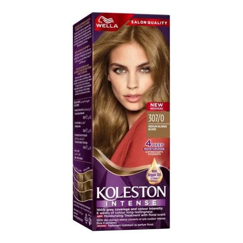 Coloration intense permanente couleur crème medium blonde Wella 307/0 - KOLESTON