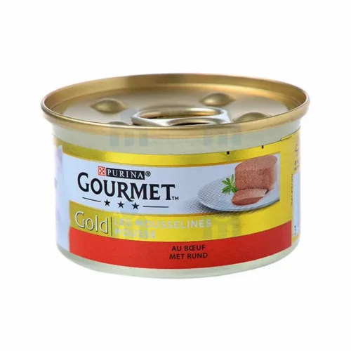 Mousse au bœuf pour chat adulte Les Mousselines Gold 85g - GOURMET