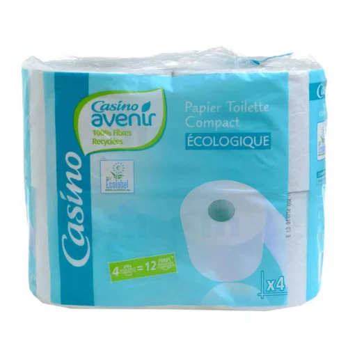 Papier toilette compact Écologique x4 - CASINO AVENIR