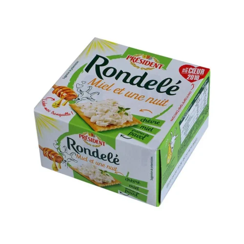 Fromage au lait de chèvre miel et une nuit Rondelé 125g - PRÉSIDENT