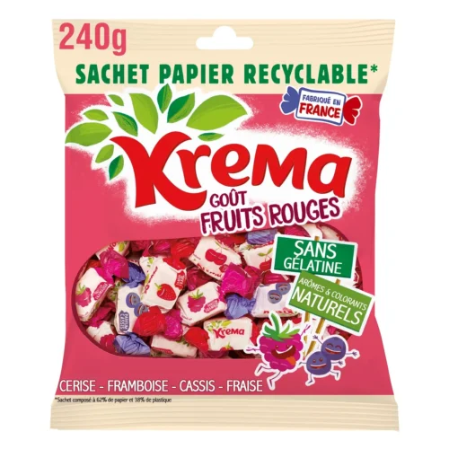 Bonbons goût fruits rouges 240g - KREMA