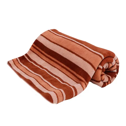 Couverture rayures brunes pour chien 100x70cm - BUBIMEX