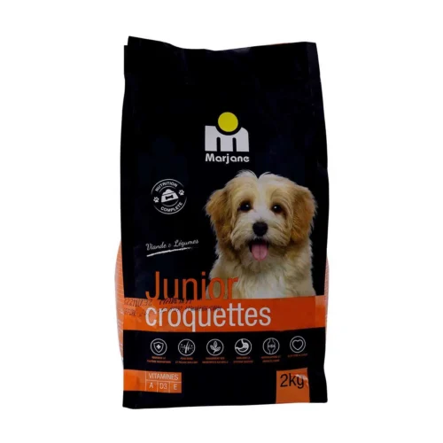 Croquettes viande aux légumes pour chien junior 2kg - MARJANE