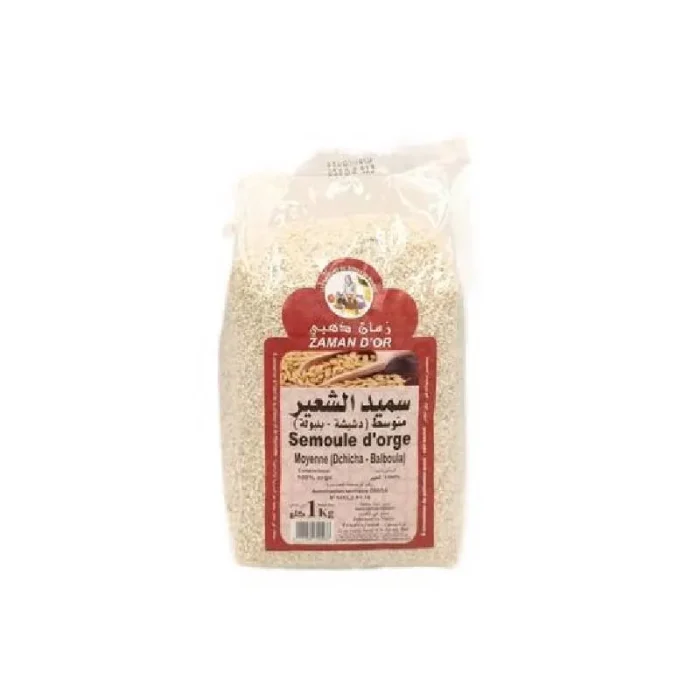 Semoule d'orge moyenne 1Kg - ZAMAN D'OR