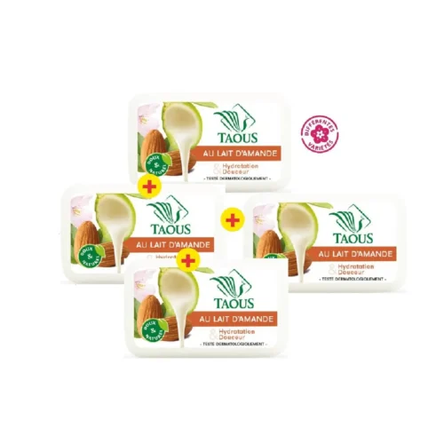 Savons au lait d'amande 4 unités x125g - TAOUS