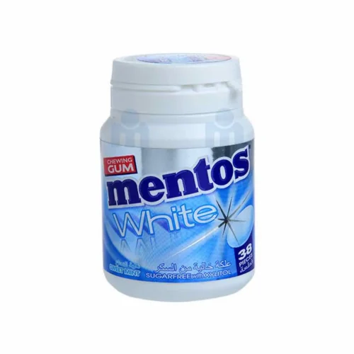 Chewing-gum Sans sucres saveur menthe douce White 54g - MENTOS