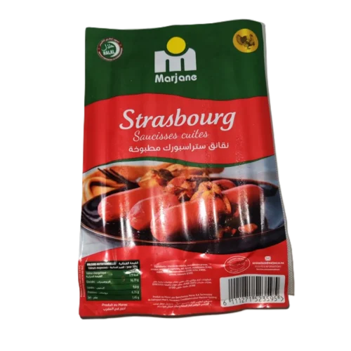 Saucisses cuites Strasbourg 250g - MARJANE