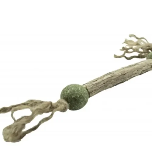 Jouet pour chat bois de matatabi et herbe - BUBIMEX