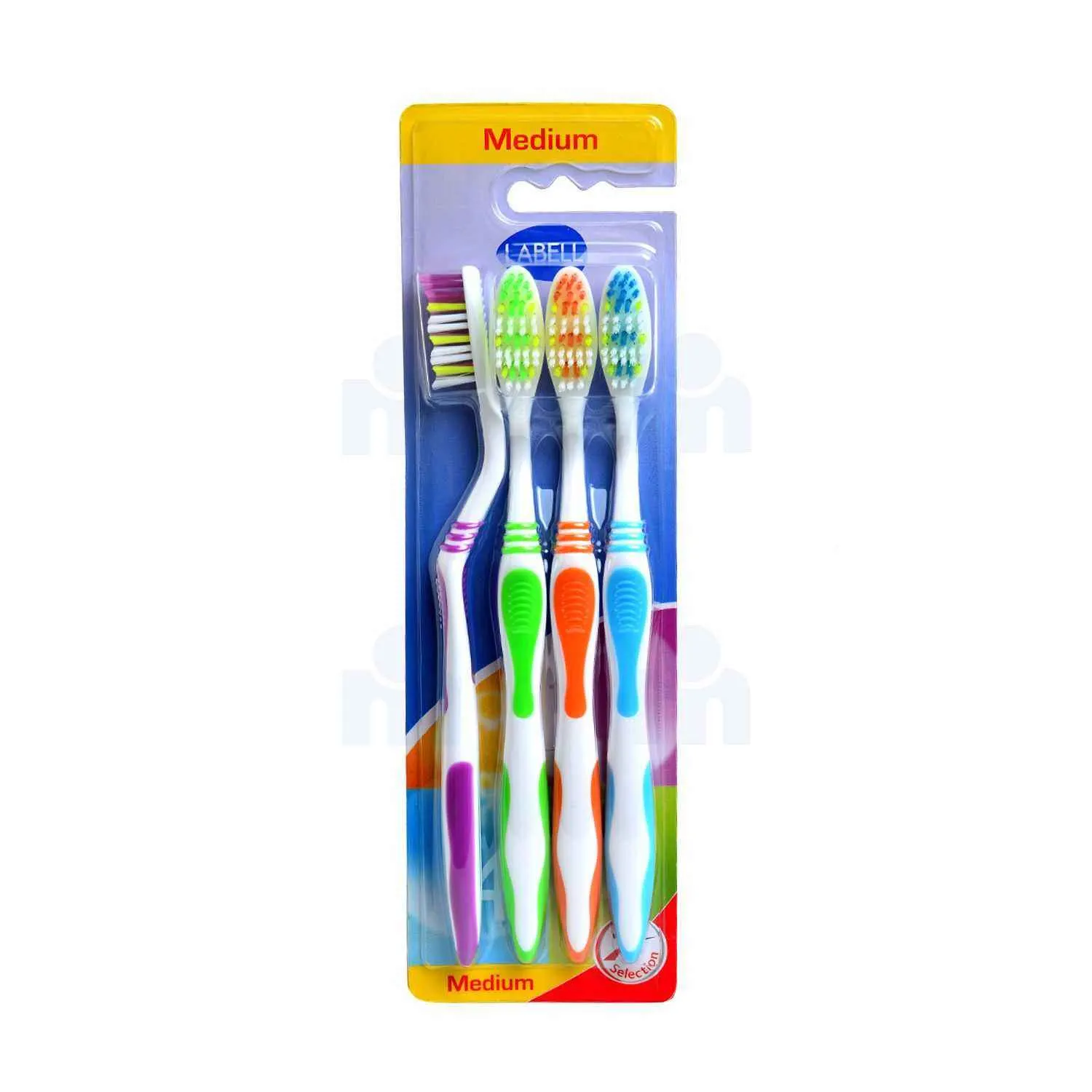 Pack de brosses à dents medium x4 - LABELL
