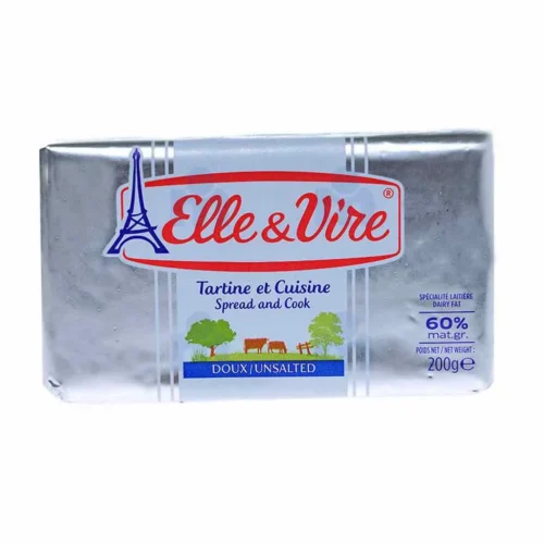 Beurre doux allégé tartine et cuisine en plaquette 200g - ELLE & VIRE