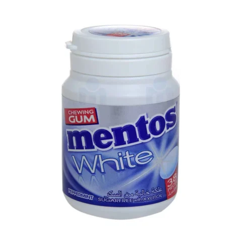 Chewing-gum Sans sucres saveur pepperment white 54g - MENTOS