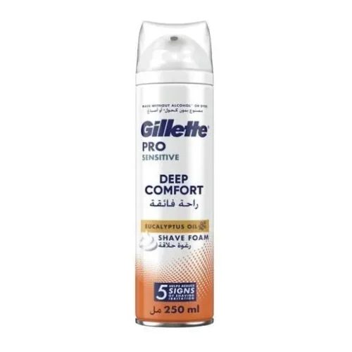 Gel à raser Pro Sensitive Deep Comfort à l'Eucalyptus 200 ml - GILETTE