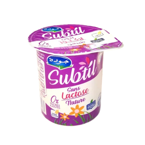 Yaourt brassé nature sans lactose Subtil 110g - JAOUDA
