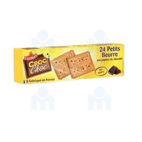 Biscuits petit beurre aux pépites de chocolat Croc Choc x24 200g - ST GEORGES