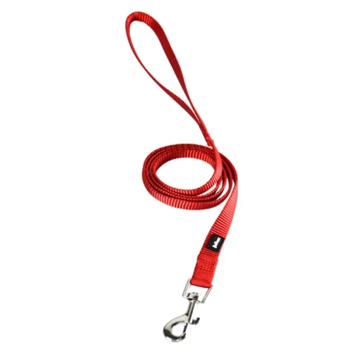 Laisse nylon rouge 20mm 100cm - BUBIMEX