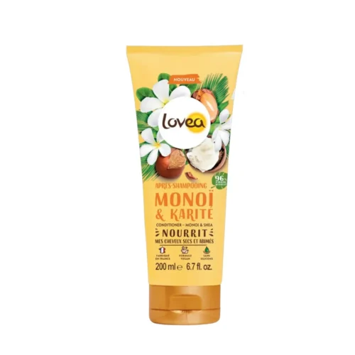 Après-shampoing monoï & Karité cheveux secs et abîmés 200ml - LOVEA