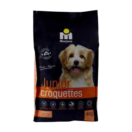 Croquettes viande aux légumes pour chien junior 4kg - MARJANE