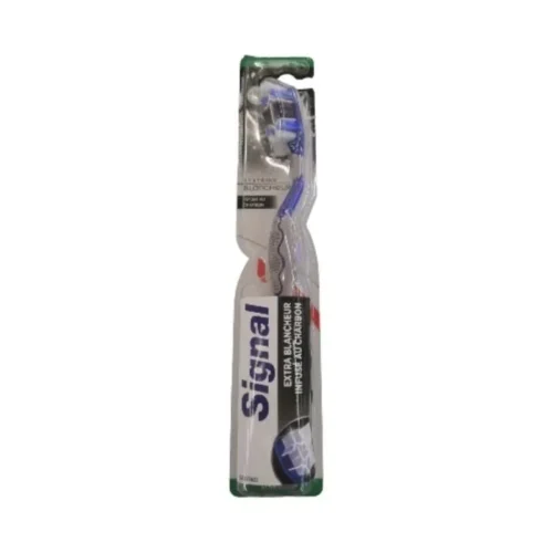 Brosse à dents système blancheur infusé au charbon souple - SIGNAL