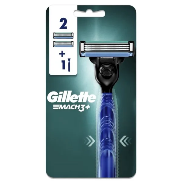 Rasoir Mach3 manche et 2 recharges de lames - GILETTE