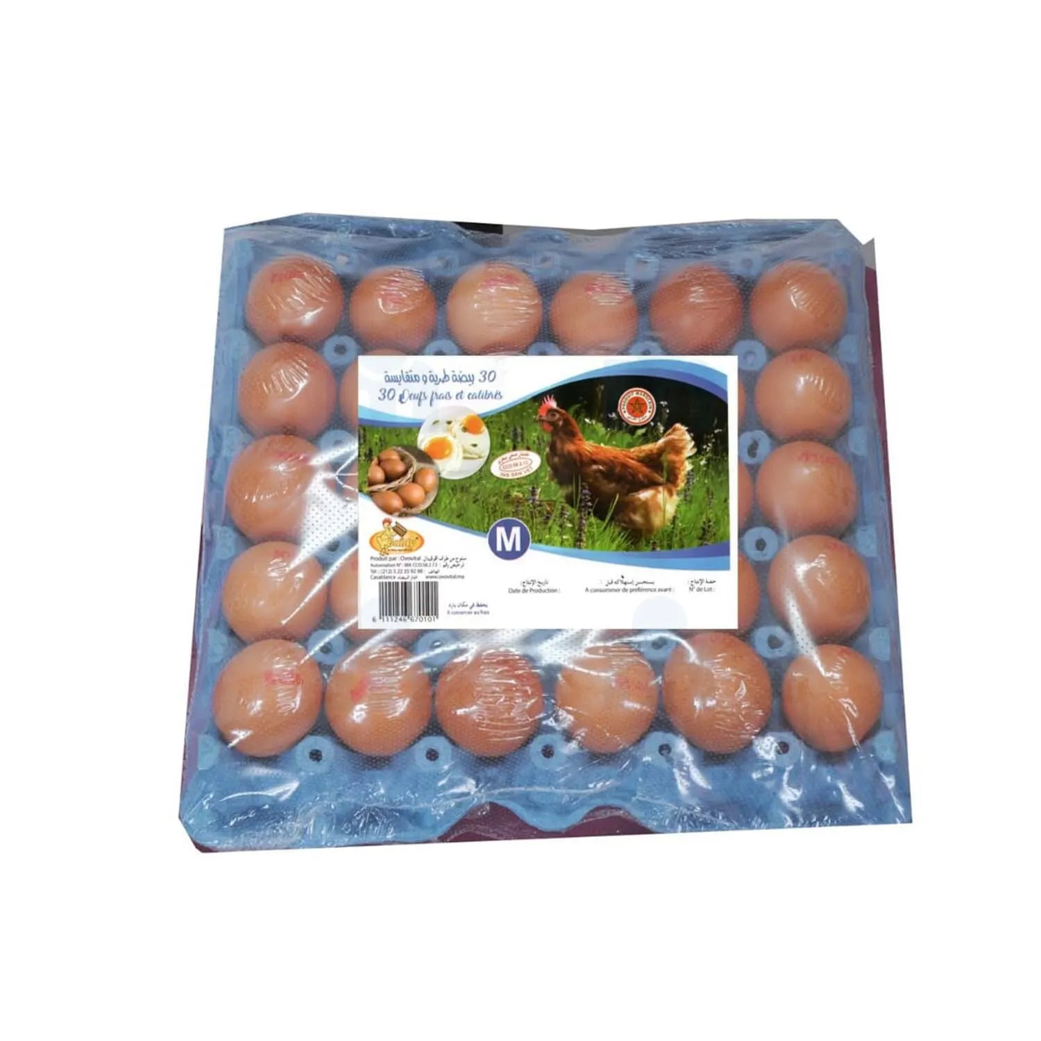 Œufs frais calibre M x30 pièces - BAÏDY