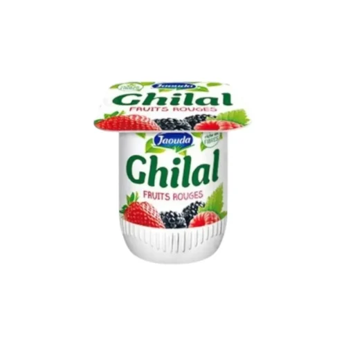 Yaourt ghilal aux fruits fraise- framboise - JAOUDA