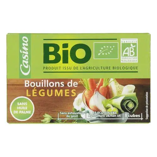 Bouillons de légumes bio 8x110g - CASINO BIO