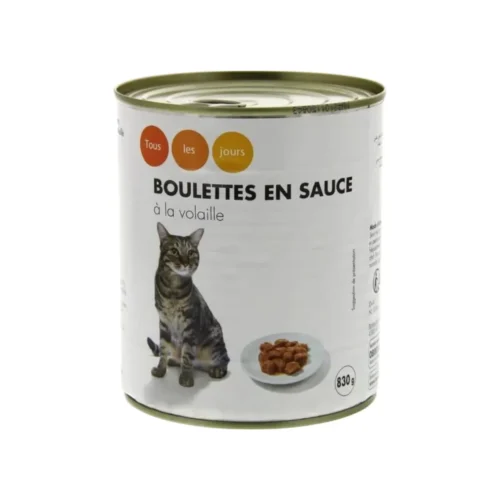 Boulettes en sauce pour chat à la volaille 830g - TOUS LES JOURS