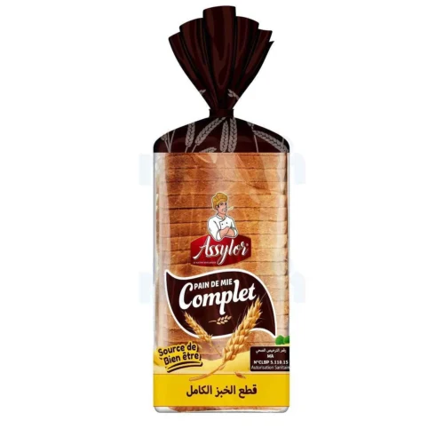 Pain de mie complet x17 tranches 470g - ASSYLOR