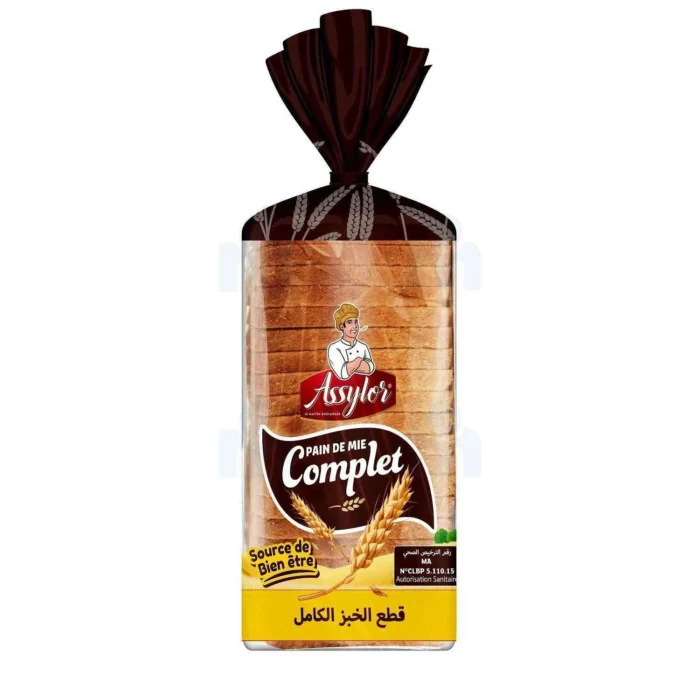 Pain de mie complet x17 tranches 470g - ASSYLOR
