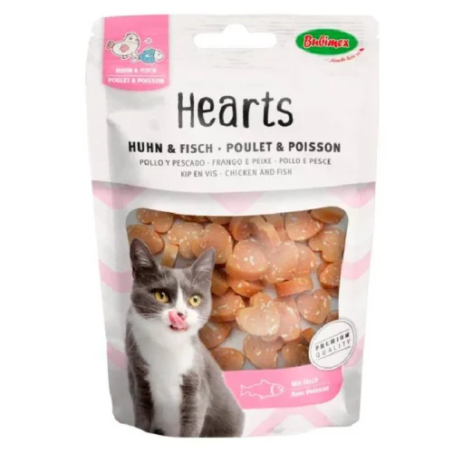 Friandises chicken heart's pour chat 50g - BUBIMEX