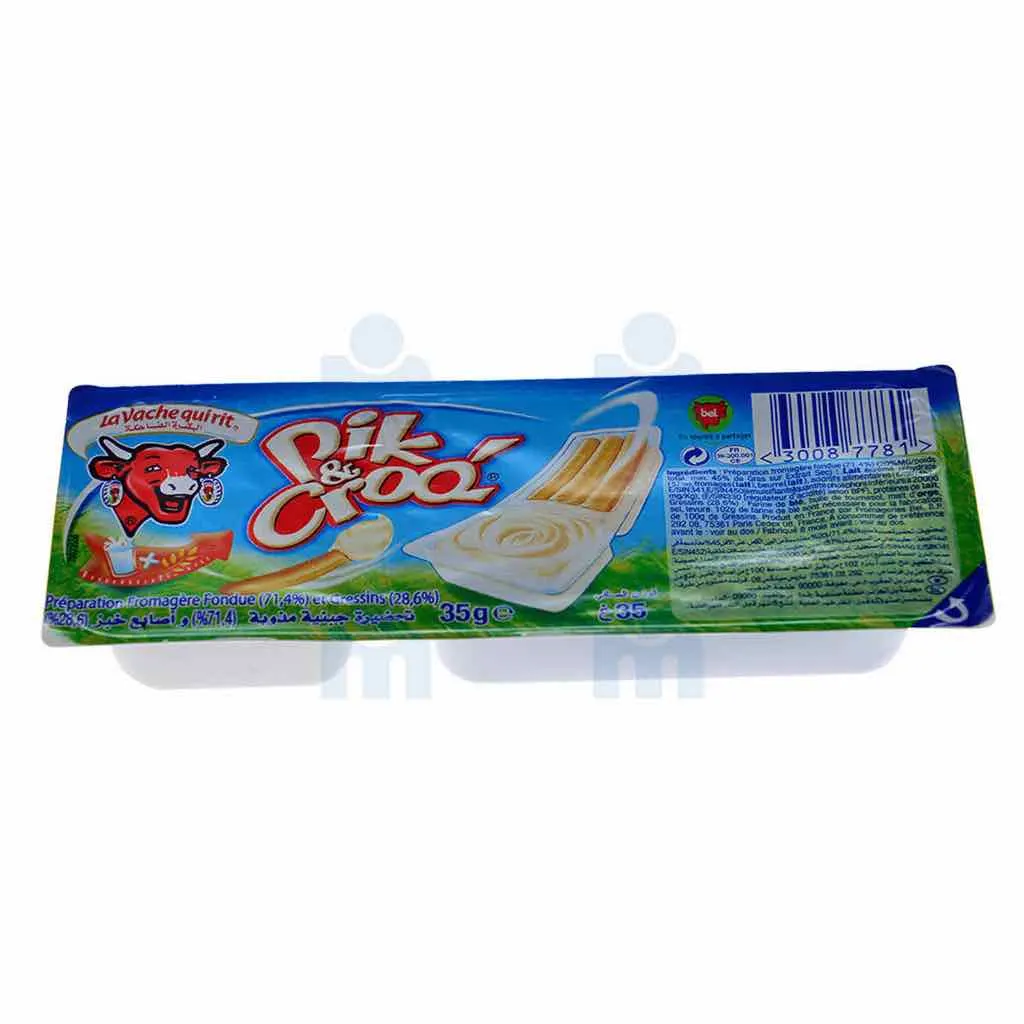 Pik Croq fromage à tartiner etbâtonnets céréaliers 35g - LA VACHE QUI RIT