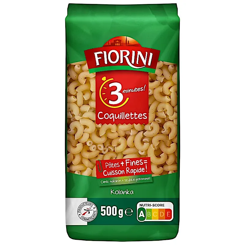 Pâtes coquillettes cuisson rapide 500g - FIORINI