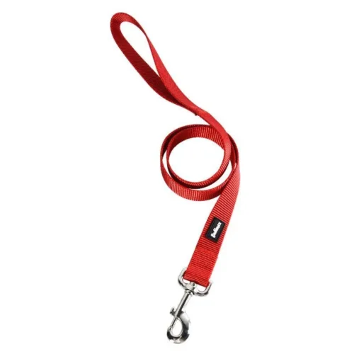 Laisse nylon rouge 20mm 100cm - BUBIMEX