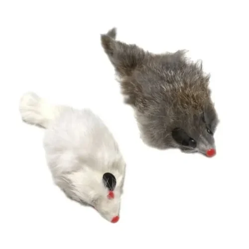 Jouet pour chat souris 9cm x2 - BUBIMEX