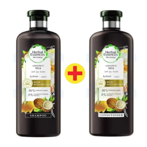 Shampoing au lait de coco 400ml + Après shampoing 400ml - HERBAL ESSENCES