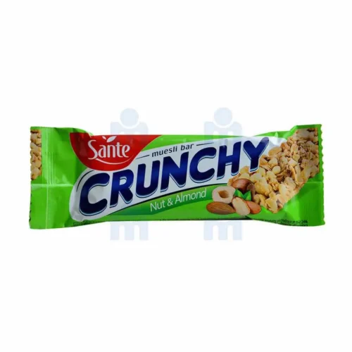 Barre céréales aux noix et amandes Crunchy 30g - SANTÉ