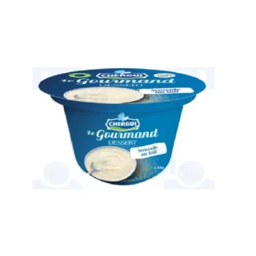 Crème dessert semoule au lait nature 170g - CHERGUI   