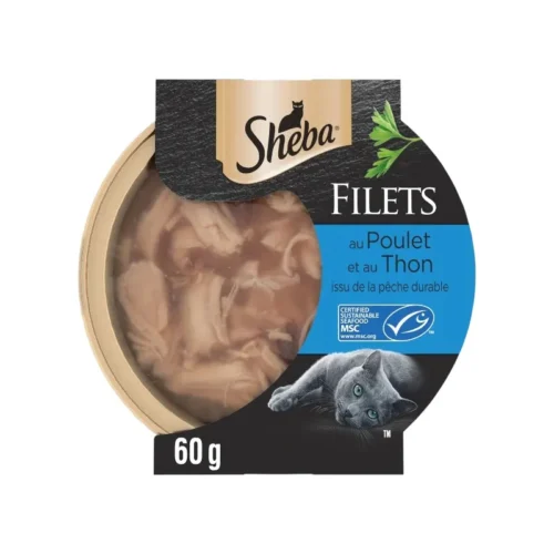 Filets pour chat adulte au poulet et thon 60g - SHEBA