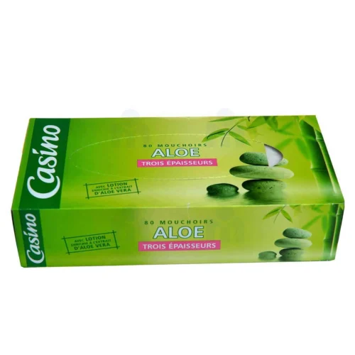 Boîte de mouchoirs aloe trois épaisseurs x80 - CASINO
