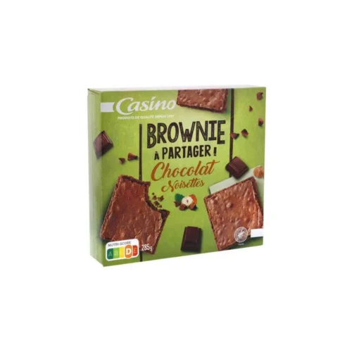 Brownies à partager chocolat noisettes 285g - CASINO